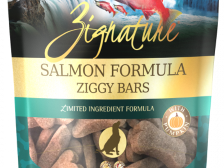 Zignature Dog Treat GF Ziggy Bars Salmon 12 oz Discount