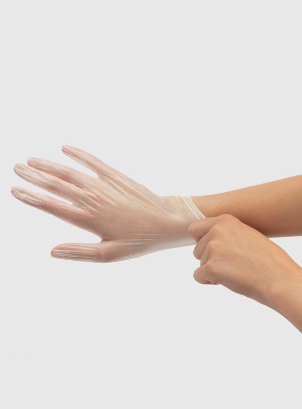 Clear Vinyl Powder Free Gloves - 100 Pack Online now