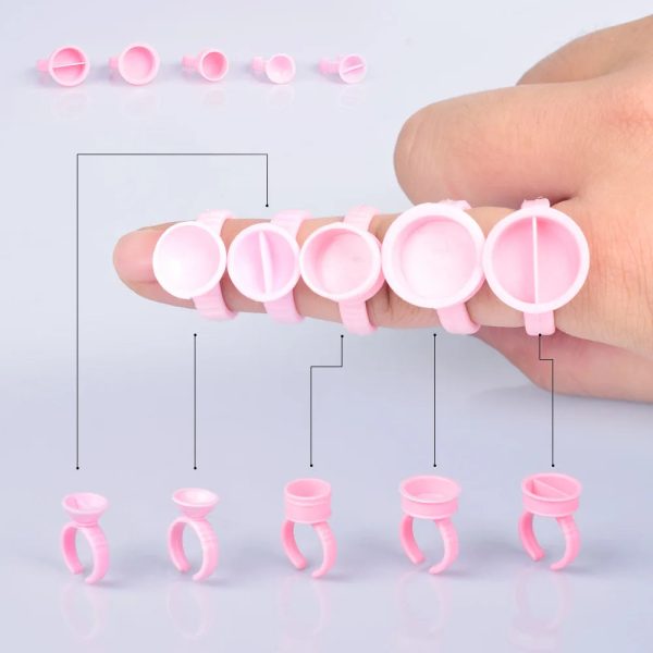 100pcs bag Glue Rings Eyelash Extension Supplies Makeup Tool Online Hot Sale