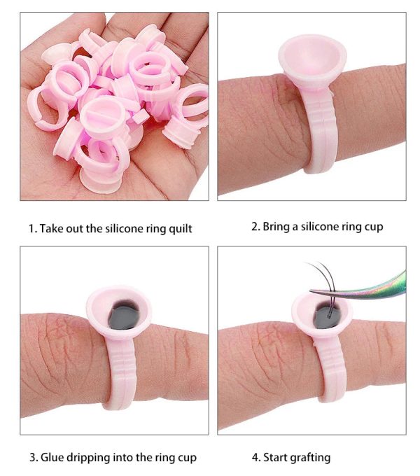 100pcs bag Glue Rings Eyelash Extension Supplies Makeup Tool Online Hot Sale