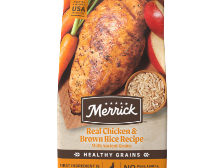 Merrick Healthy Grains Premium Adult Dry Dog Food Wholesome And Natural Kibble With Chicken And Brown Rice Online Sale