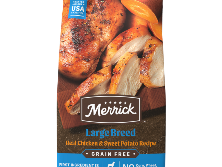 Merrick Grain Free Premium Large Breed Dry Dog Food Wholesome And Natural Kibble Chicken And Sweet Potato For Cheap