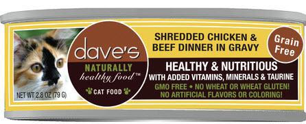 Dave s Cat Naturally Healthy Can Shredded Chicken & Beef 2.8 oz on Sale