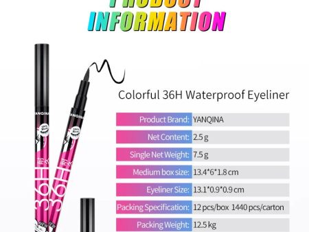 Black Liquid Eyeliner Waterproof Eyeliner Pencil Make up 36H Sale