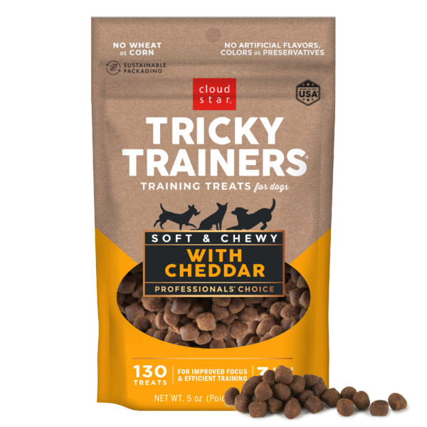 Cloud Star Tricky Trainers Soft & Chewy Cheddar Dog Treats Hot on Sale