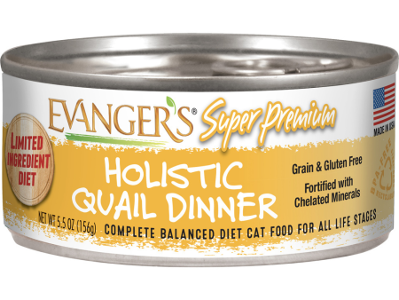 Evangers Super Premium Holistic Quail Dinner Canned Cat Food Supply