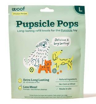 Woof Dog Treat PB & Chicken Refill Pops Large 8 oz on Sale