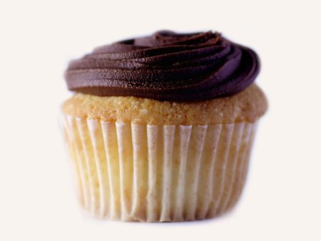 Yellow Cupcakes with Chocolate Icing Online Sale