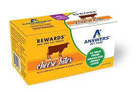 ANSWERS FRZN RAW COW MILK CHEESE TREAT GARLIC Hot on Sale