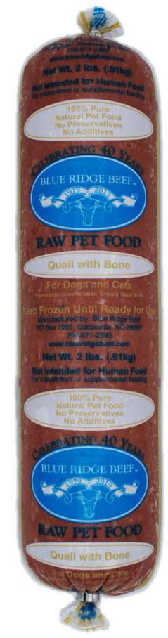 Blue Ridge Beef Frozen Dog & Cat Food Quail with Bone Online