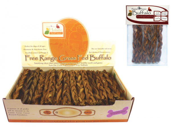 Canine Caviar Braided 6-Inch Buffalo Bully Sticks Discount