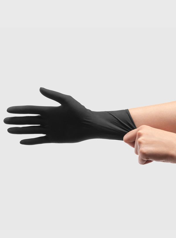 Reusable Black Latex Gloves - 12 Pack Supply