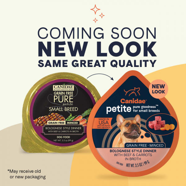 Canidae Grain Free PURE Petite Small Breed Bolognese Style Dinner Minced with Beef and Carrots in Broth Wet Dog Food Online