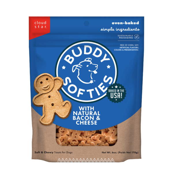 Buddy Biscuits Softies Soft and Chewy Bacon and Cheese Dog Treats Hot on Sale