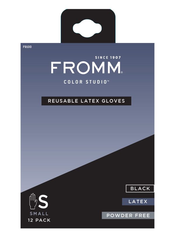 Reusable Black Latex Gloves - 12 Pack Supply