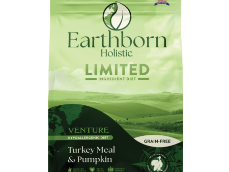 Earthborn Holistic Venture Limited Ingredient Grain Free Turkey Meal and Pumpkin Dry Dog Food Hot on Sale