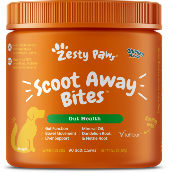 Zesty Paws Anal Gland Health Scoot Away Bites for Digestive & Immune Support Chicken Soft Chews for Dogs Online Hot Sale