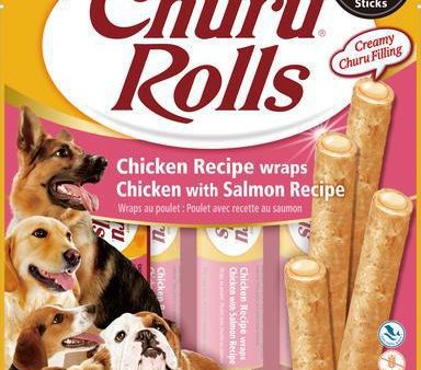 Ciao Dog Churu Bites Chicken Recipe Wrap Salmon 3.36 oz For Cheap