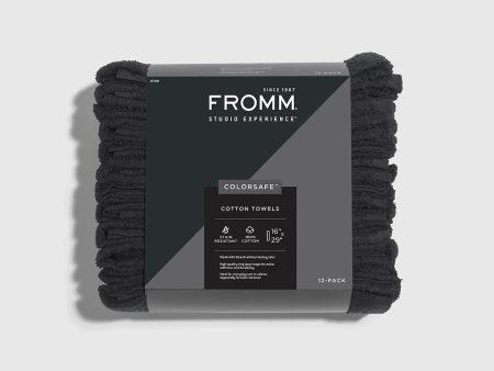 ColorSafe 100% Cotton Towels - 12 Pack - Black Online Sale