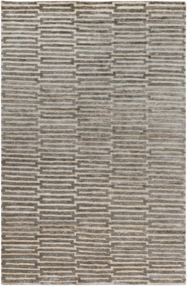 Hand Knotted Platinum Area Rug For Discount