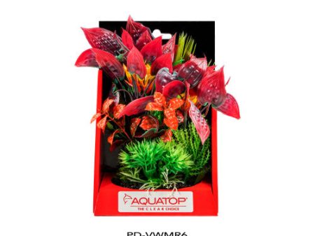 Aquatop Vibrant Wild Plant Mixed Red, 1 Each 6 in by Aquatop Hot on Sale